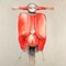 Small Red Moped Poster Print by Atelier B Art Studio - Item # VARPDXBEGTRA48